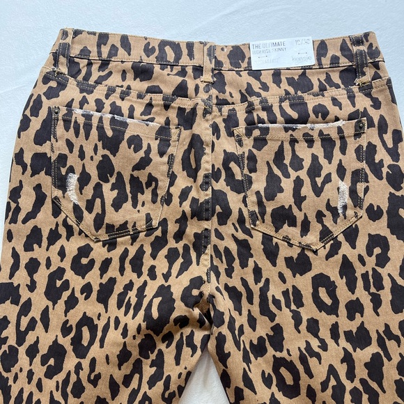 NWT Kensie Vintage Luxe Honey Leopard High Rise Jeans Size 10 - Picture 7 of 10